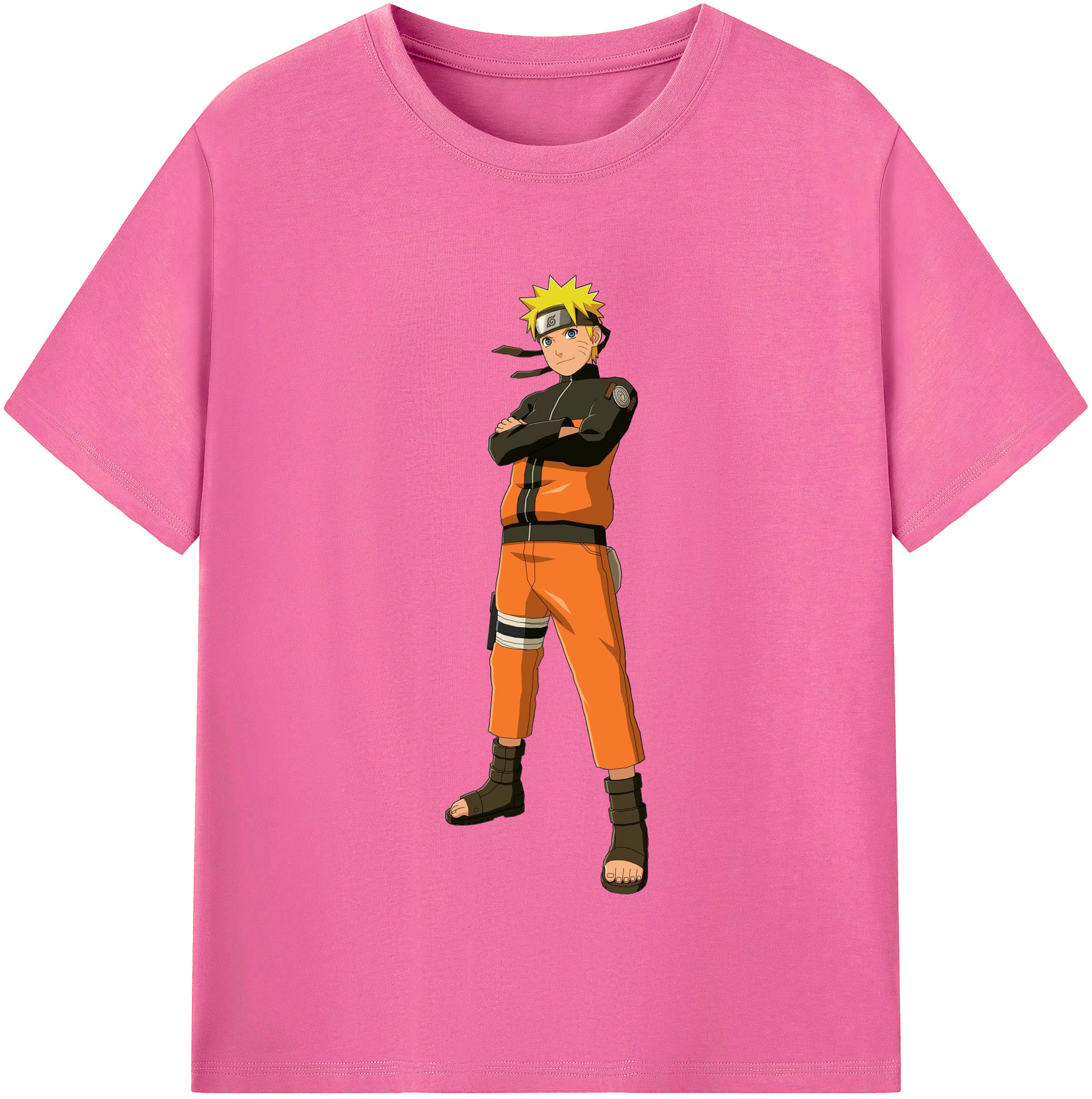 NARUTO -ナルト- うずまき ナルト Uzumaki Naruto レディースカジュアルプリントTシャツ（綿100％）